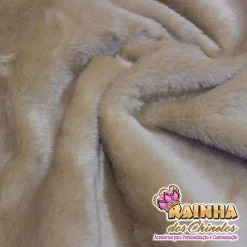 Tecido Pelúcia Bege 12mm