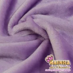 Tecido Pelúcia Lilás 12mm
