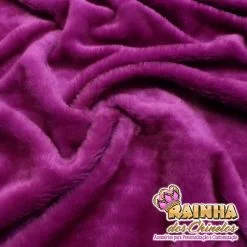 Tecido Pelúcia Roxo 12mm