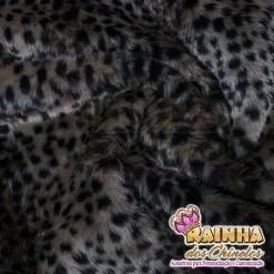 Tecido Pelúcia Leopardo 12mm