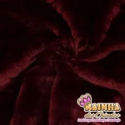 Tecido Pelúcia Vinho 12mm