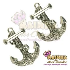 Pingente Âncora com Corrente Prata