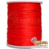 Cordão de Cetim, Fio de Seda, Rabo de Rato Liso Vermelho 1mm