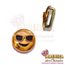 Passante ABS Emoji Sorridente Com óculos De Sol