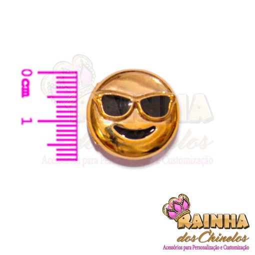Passante ABS Emoji Sorridente Com óculos De Sol 2
