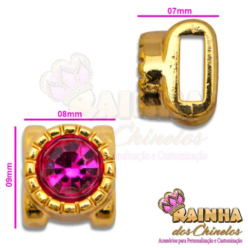 Passante Alteza Strass Rosa Pink 2