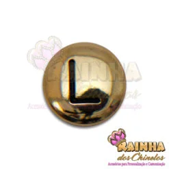 Letra Passante Redonda Dourada L (Unidade)