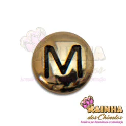 Letra Passante Redonda Dourada M (Unidade)