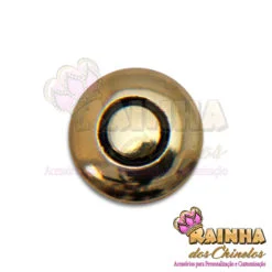 Letra Passante Redonda Dourada O (Unidade)