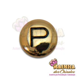 Letra Passante Redonda Dourada P (Unidade)