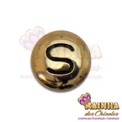 Letra Passante Redonda Dourada S (Unidade)