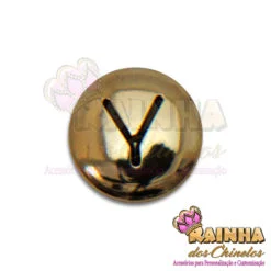 Letra Passante Redonda Dourada Y (Unidade)