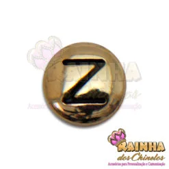 Letra Passante Redonda Dourada Z (Unidade)