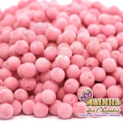 Pérolas de Veludo Rosa 8mm (50 gramas)