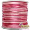 Cordão de Cetim, Fio de Seda, Rabo de Rato Mesclado Rosa e Rosa Pink 1mm