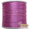 Cordão de Cetim, Fio de Seda, Rabo de Rato Liso Rosa Magenta 1mm