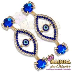 Cabedal Lateral Olho Grego com Pedras 1ª Linha (Par)