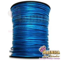 Fio de Couro (Courinho) Azul Turquesa 1,5mm