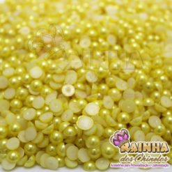Meia Pérola ABS Amarela 6mm