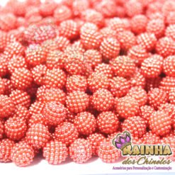 Pérolas Craqueladas Salmão 10mm