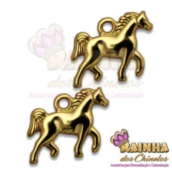 Pingente Cavalo Dourado (Par)