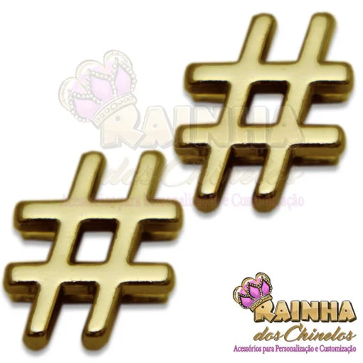 Passante Hashtag Dourado