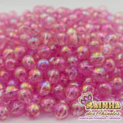 Pérola ABS Bolha de Sabão Rosa 10mm (50 gramas)