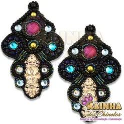 Cabedal Indiano Cadeado Preto (Par)