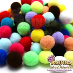 Pom Pom Poliamida Colorido 2.5cm (100 unidades)