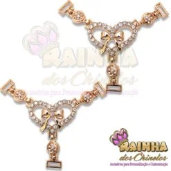 Cabedal em T Coração com Lacinho