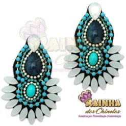 Cabedal Indiano Azul Turquesa (Par)