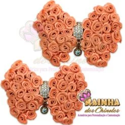 Laço de Rococó Salmão (Par)