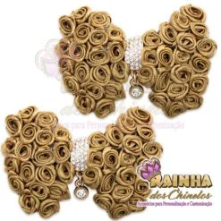 Laço de Rococó Marrom (Par)