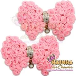 Laço de Rococó Rosa Bebê (Par)