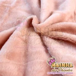 Tecido Pelúcia Rosa Envelhecido 12mm