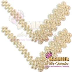 Trama Renda Francesa de Pérola Creme (Par)