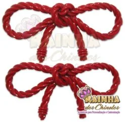 Laço ABS Vermelho Trançado (Par)
