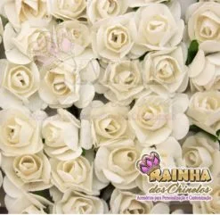 Flor de Papel Branca (24 Unid.)