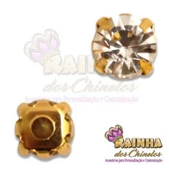 Strass de Costura Dourado SS22 Cristal