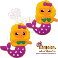 Aplique Grande Sereia Amarela (Par)