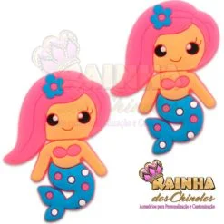 Aplique Grande Sereia Rosa (Par)