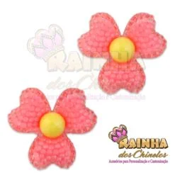 Aplique Florzinha 3 pétalas (Par)