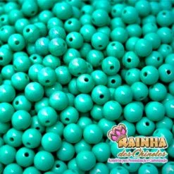 Bolas Plásticas Verde Água 8mm (50 gramas)