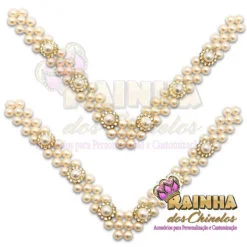 Trama de Pérolas Princesinha Creme (Par)