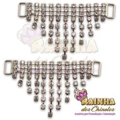 Cabedal Babado Prata (Par)