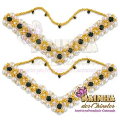 Trama de Ponto de Luz Preto (Par)