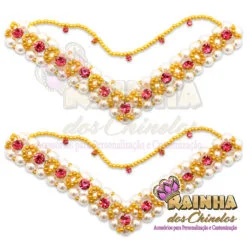 Trama de Ponto de Luz Rosa (Par)