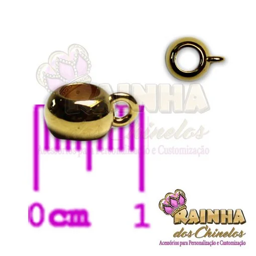 Passante ABS com Argola para Pingente Dourado 2
