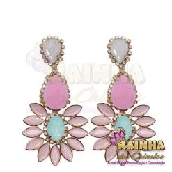 Cabedal Lateral Cocar Rosa (Par)