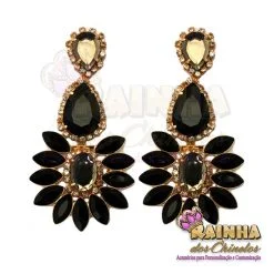 Cabedal Lateral Cocar Preto (Par)